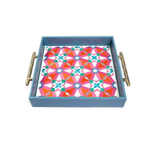 oriental trays blue