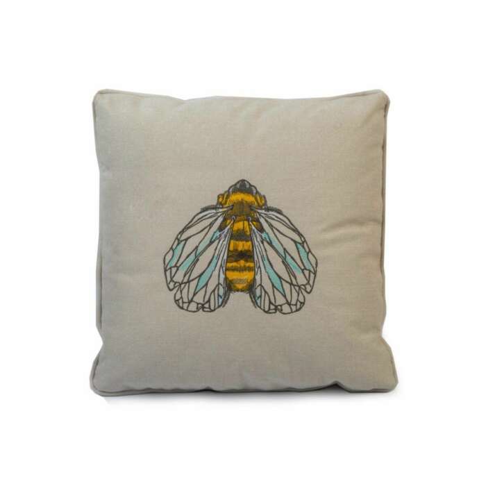 Buzzing Bee Off White Cushion