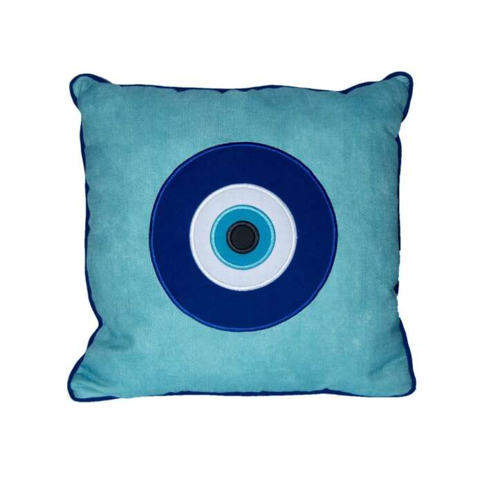 Turquoise Eye Outdoor Cushion