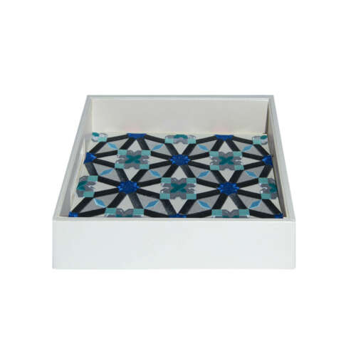 Small Oriental Tray With Blue Hues