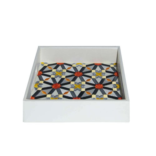 Small Oriental Tray With Blue Hues