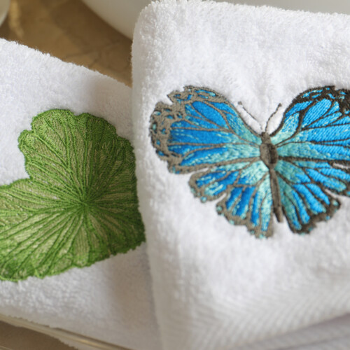 Blue Butterfly Hand towels