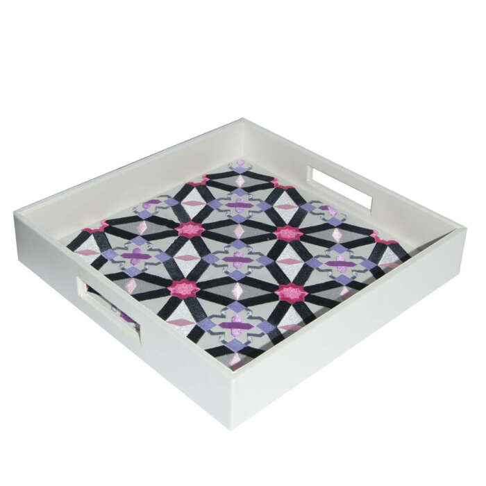 Oriental Tray with Pink Hues