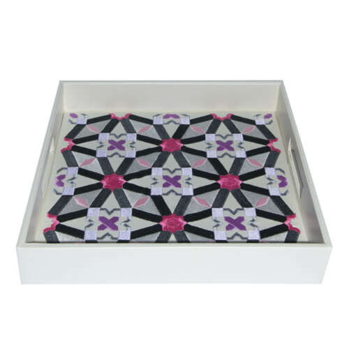 Oriental Tray with Pink Hues