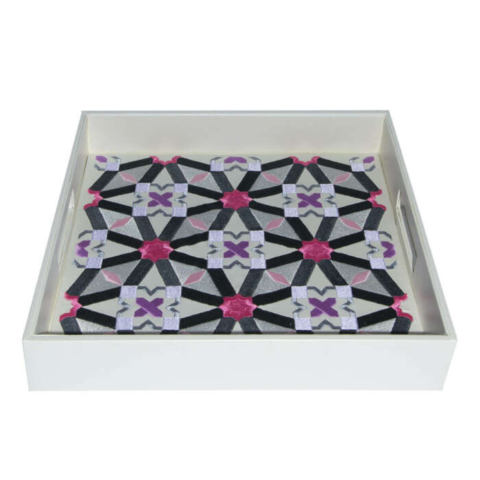 Oriental Tray with Pink Hues