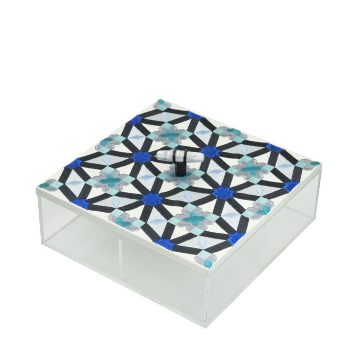 Marble Blue Oriental Acrylic Box