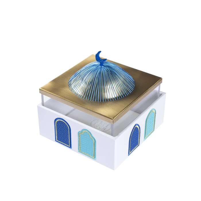 Gold Blue Dome with embroidered windows