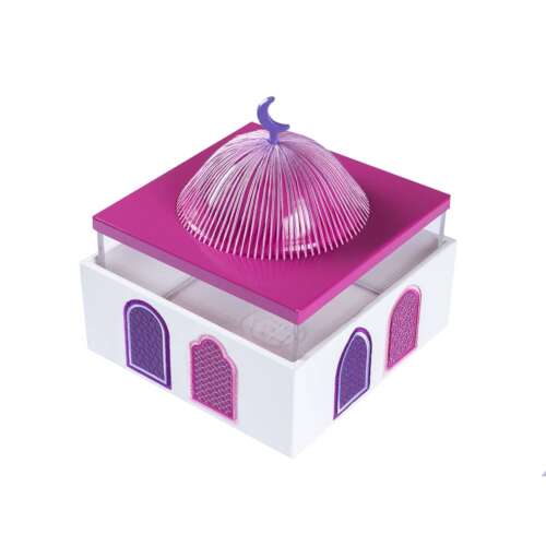 Pink Dome with embroidered windows