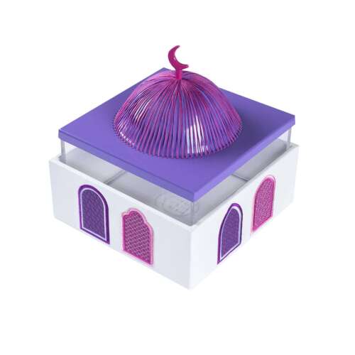 Purple Dome with embroidered windows